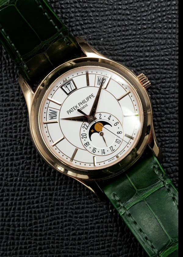 Patek Philippe Calatrava Annual Calendar 5205R Rose Gold White Opaline Dial - Image 6
