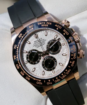 Rolex Daytona 116515LN Oysterflex 18K Rose Gold Meteorite Dial