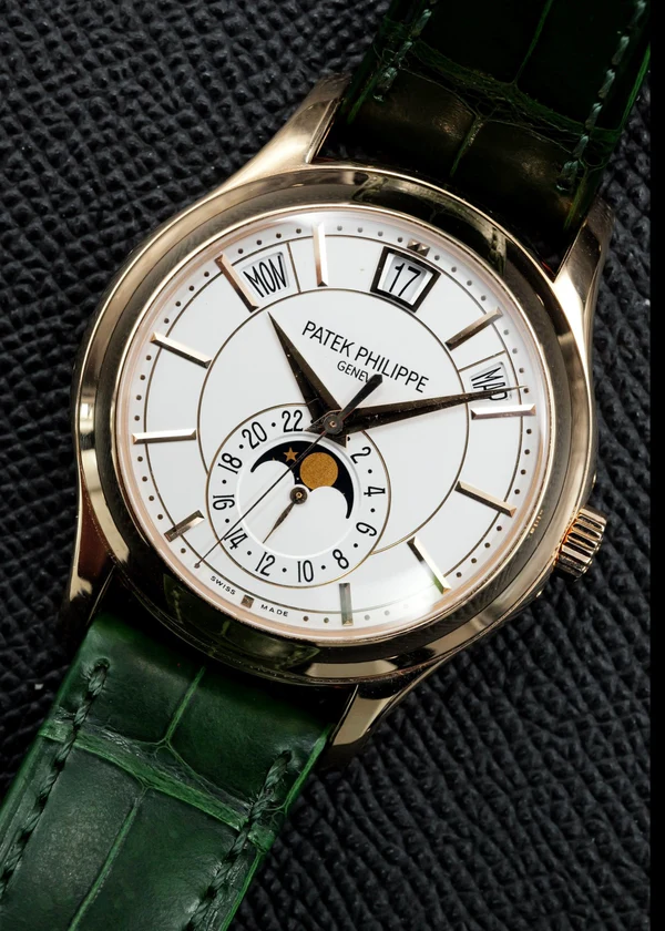 Patek Philippe Calatrava Annual Calendar 5205R Rose Gold White Opaline Dial - Image 5