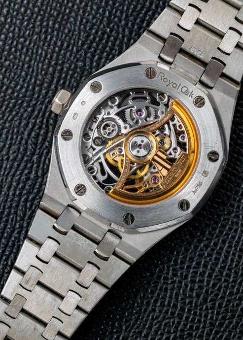 AP Royal Oak Double Balance Wheel Openworked Skeleton 15466BC Frosted White Gold - Image 3