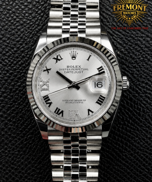 Rolex Datejust 36mm 126234 Silver Diamond Dial luxury watch