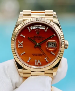 Rolex Day Date 36mm 128238 Carnelian Dial
