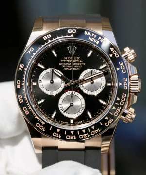 Rolex Daytona 126515LN 18K Rose Gold Oysterflex Black
