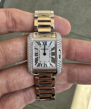 Cartier Tank Anglaise 18k White Gold