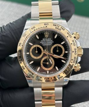 Rolex Daytona white bright black steel diamond