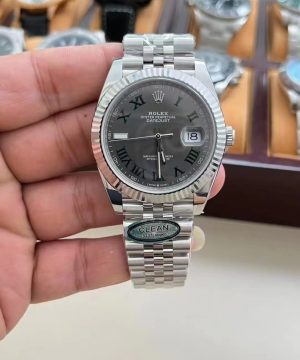 Rolex datejust 41 stainless steel index dial smooth bezel jubilee bracelet 126300