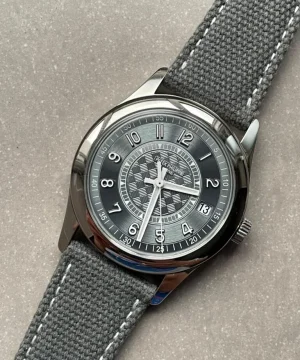 Patek Philippe Calatrava 6007A-001 SS ZF 1:1 Best Edition Grey Dial on Grey Leather Strap A324CS