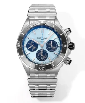 Super Chronomat B01 44 SS TF 1:1 Best Edition Ice Blue Dial on SS Bracelet A7750
