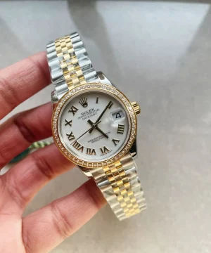 Rolex Datejust 31mm 278273 YG/SS White Dial Diamond Bezel on YG/SS Jubilee Bracelet