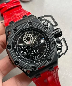 Royal Oak Offshore Survivor IPF 1:1 Limited Edition on Red Leather Strap A7750