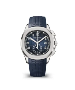 Aquanaut 5968 42mm SS P1 Blue Dial on Blue Rubber Strap A330 Super Clone