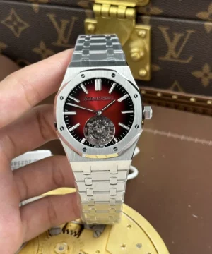 Audemars Piguet Imitation Royal Oak Selfwinding Flying Tourbillon 26730ST Burgundy Dial 41mm Super Clone