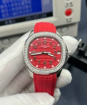 Patek Philippe Aquanaut 5268G Red Dial Rubber Strap PPF Factory 38.8mm