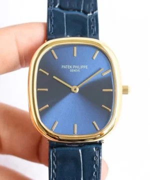 Patek Philippe Ellipse 5738R Imitation Watche Blue Dial Leather Strap 34x39mm