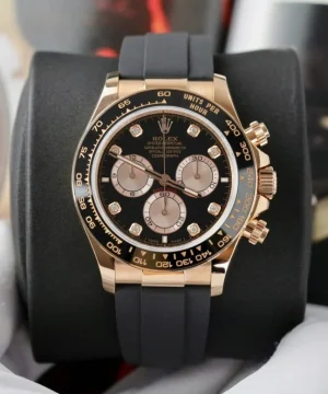Daytona 126515 AVF 1:1 Best Edition Black/RG Diamonds Dial on Oysterflex Strap DD4131 (Mod)