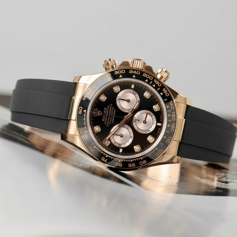Daytona 126515 AVF 1:1 Best Edition Black/RG Diamonds Dial on Oysterflex Strap DD4131 (Mod) - Image 2