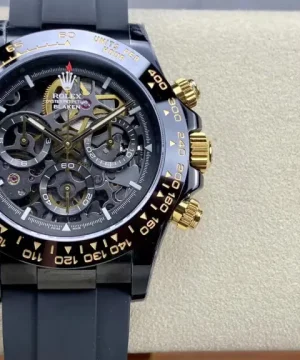 Rolex Daytona By Blaken Skeleton Dial Rubber Strap 40mm Black