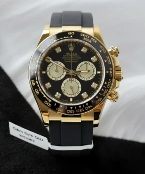 Daytona 126518 AVF 1:1 Best Edition Black/YG Diamonds Dial on Oysterflex Strap DD4131 (Mod)