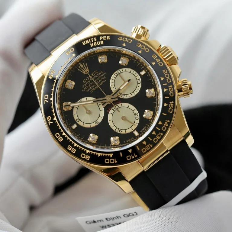 Daytona 126518 AVF 1:1 Best Edition Black/YG Diamonds Dial on Oysterflex Strap DD4131 (Mod) - Image 2
