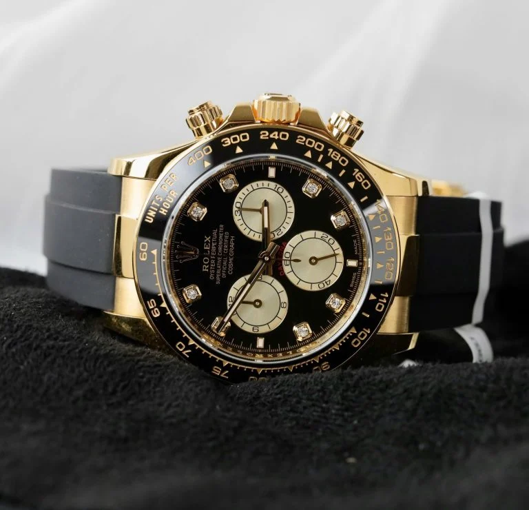 Daytona 126518 AVF 1:1 Best Edition Black/YG Diamonds Dial on Oysterflex Strap DD4131 (Mod) - Image 4