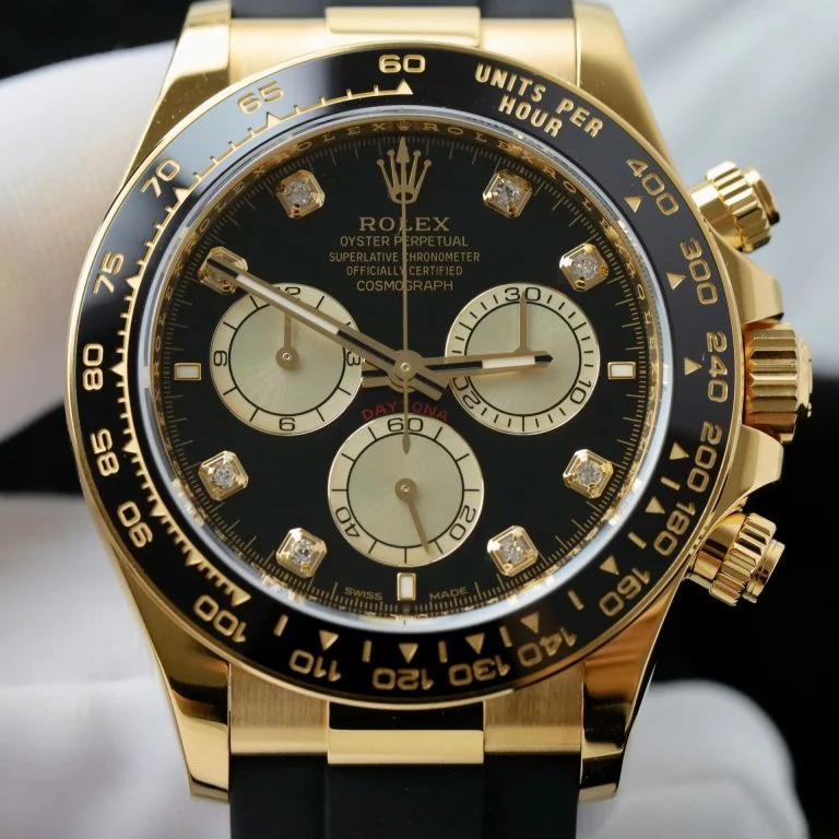 Daytona 126518 AVF 1:1 Best Edition Black/YG Diamonds Dial on Oysterflex Strap DD4131 (Mod) - Image 5