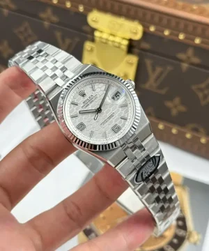 Land Dweller 127334 2F 1:1 Best Edition White Textured Dial on SS Bracelet A7135