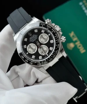 Daytona 126519 AVF 1:1 Best Edition Black/Silver Diamonds Dial on Oysterflex Strap DD4131 (Mod)
