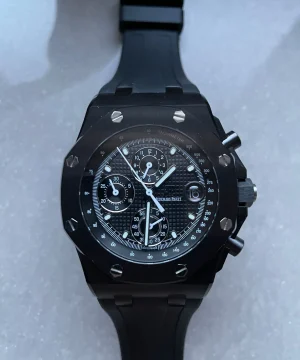 Royal Oak Offshore Chronograph CER Black Dial on Rubber Strap APF A3126 Mod