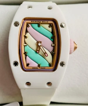 Richard Mille RM07-03 Candy Watch OXF Best Edition Colourful Dial on White Rubber Strap MIYOTA 6T51