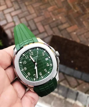 Aquanaut 5168G 42mm SS ZF 1:1 Best Edition Green Dial on Green Rubber Strap