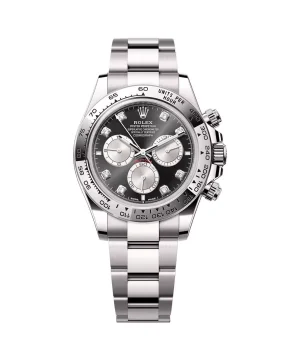Daytona 126509 904L SS UFO 1:1 Best Edition Black Dial Silver Subdial Diamond Marker On 904L SS Bracelet UF4131 (Free Sprung)