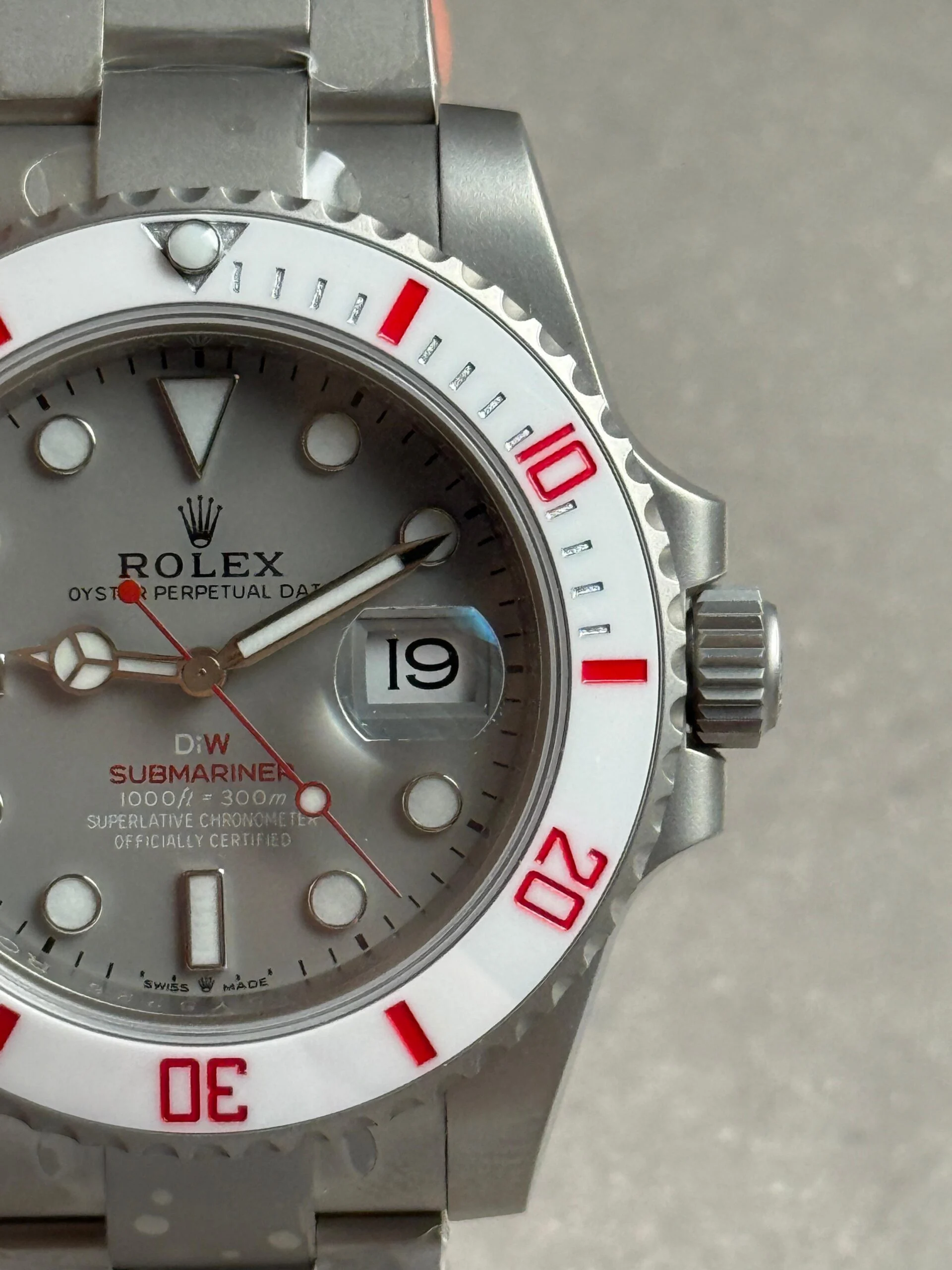 Submariner DIW Sandblasted VSF 1:1 Best Edition Grey Dial on SS Bracelet VS3135 - Image 5