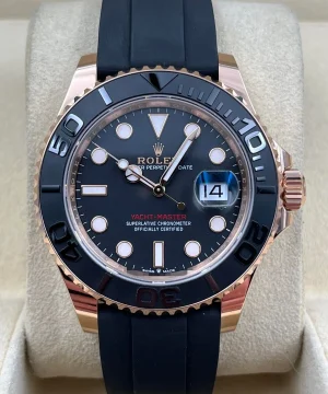 Yacht-Master 126655 SCF 1:1 Best Edition 3D Black Ceramic Bezel on Black Rubber Strap DD3235