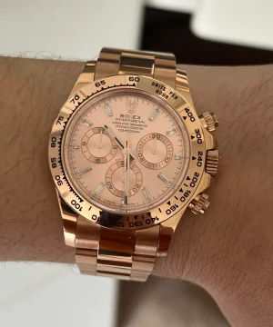 Daytona 116505 904L RG VF 1:1 Best Edition Pink Crystal Dial On 904L RG Bracelet DD4130