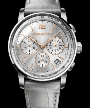 Code 11.59 Chrono 26393 SS APSF 1:1 Best Edition Silver Dial On Gray Leather Strap Super Clone SA4401
