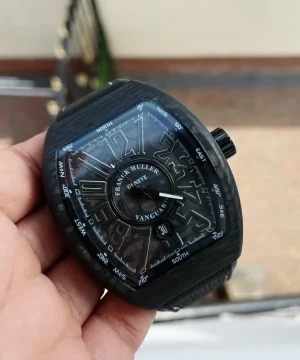 Franck Muller Vanguard Automatic Carbon Black/Green Carbon Dial on Black Nylon/Rubber Strap NH35A